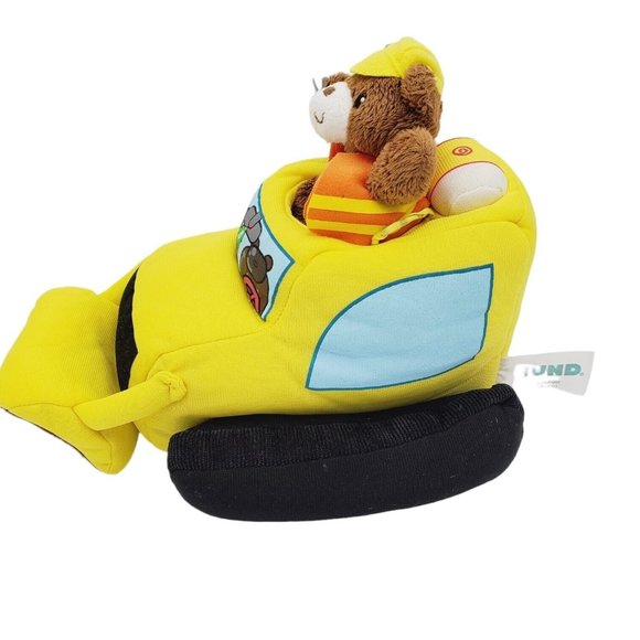 Baby GUND Lights Sound Bulldozer Teddy Bear Plush Construction‎ 9 Inches Yellow - Picture 2 of 6